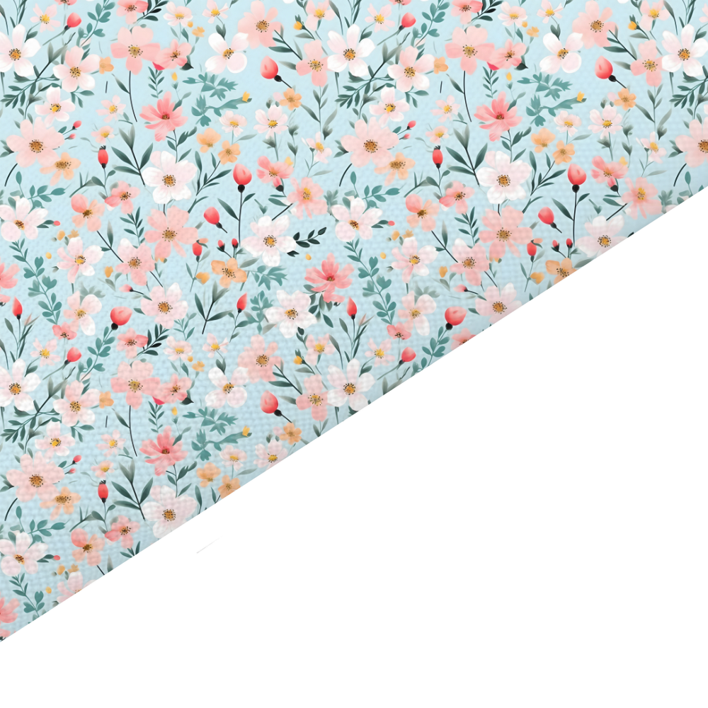 Ditsy Floral Canvas And Felt Backed Fabric - SKU F18