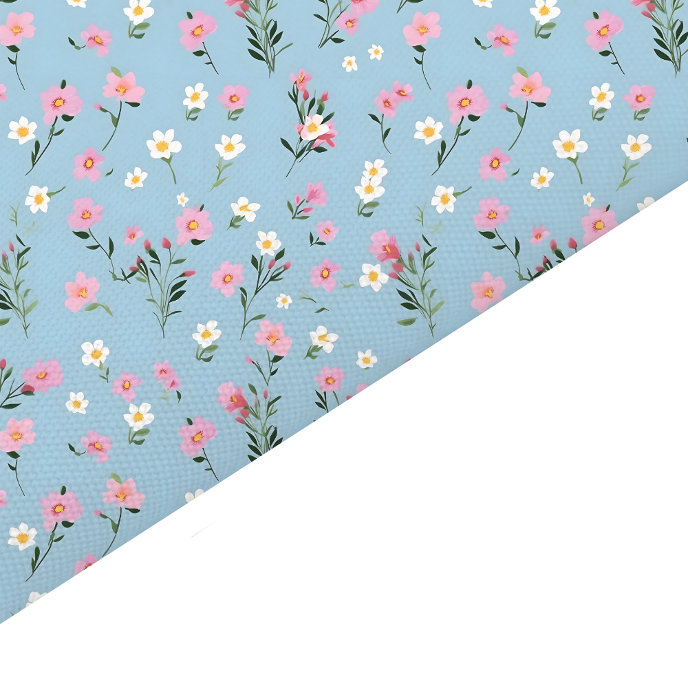 Ditsy Floral Canvas And Felt Backed Fabric - SKU F19