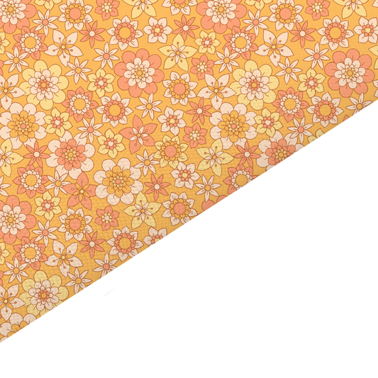 Liberty Style Floral Canvas And Felt Backed Fabric - SKU F55