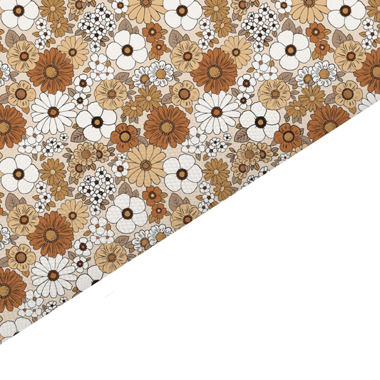 Liberty Style Floral Canvas And Felt Backed Fabric - SKU F61