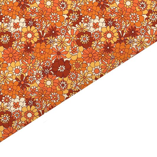 Liberty Style Floral Canvas And Felt Backed Fabric - SKU F63