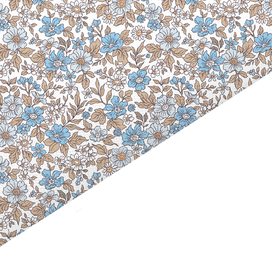 Liberty Style Floral Canvas And Felt Backed Fabric - SKU F68