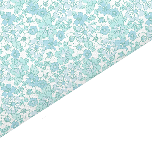 Liberty Style Floral Canvas And Felt Backed Fabric - SKU F82