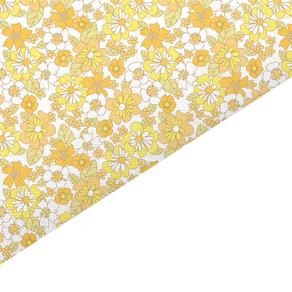 Liberty Style Floral Canvas And Felt Backed Fabric - SKU F79