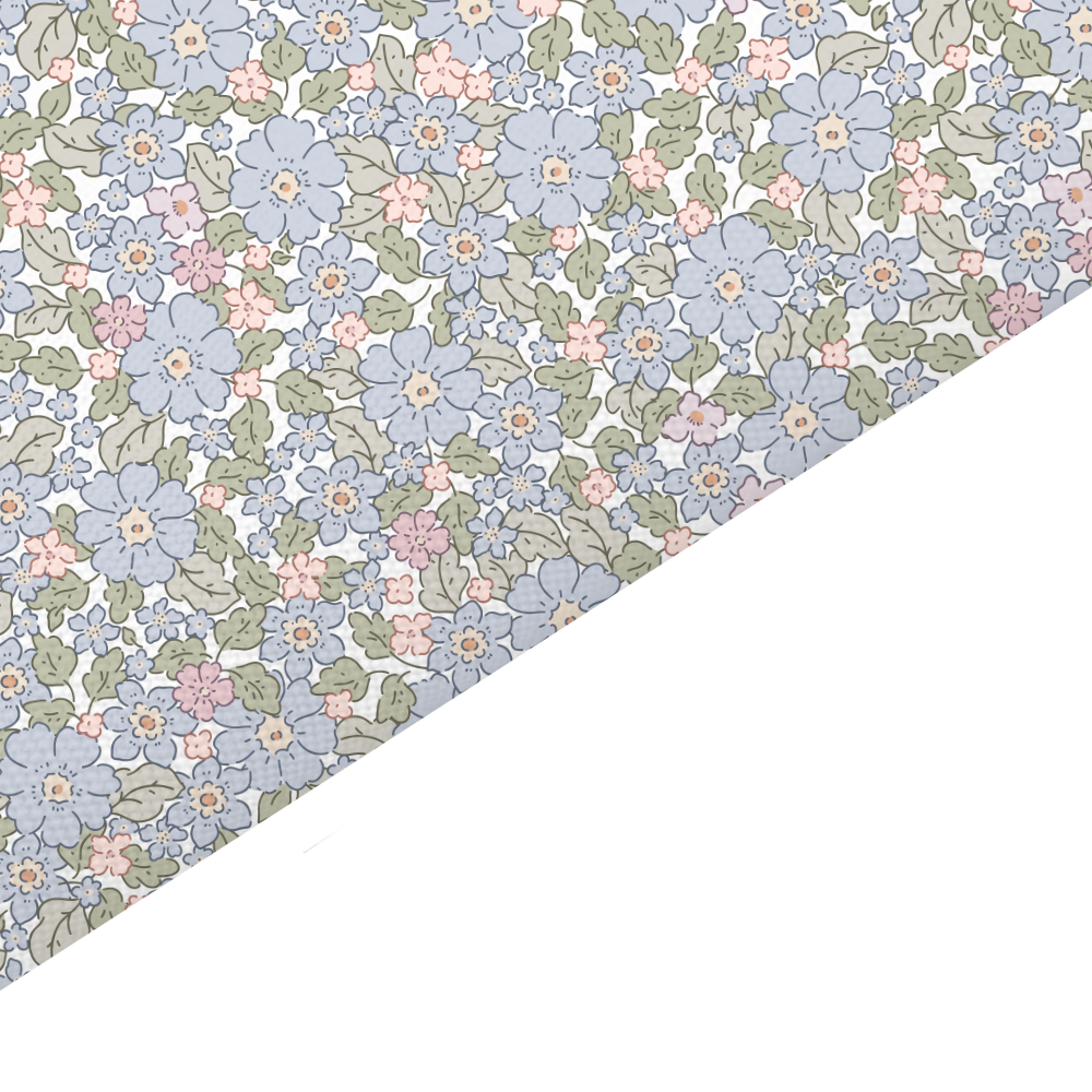 Liberty Style Floral Canvas And Felt Backed Fabric - SKU F77