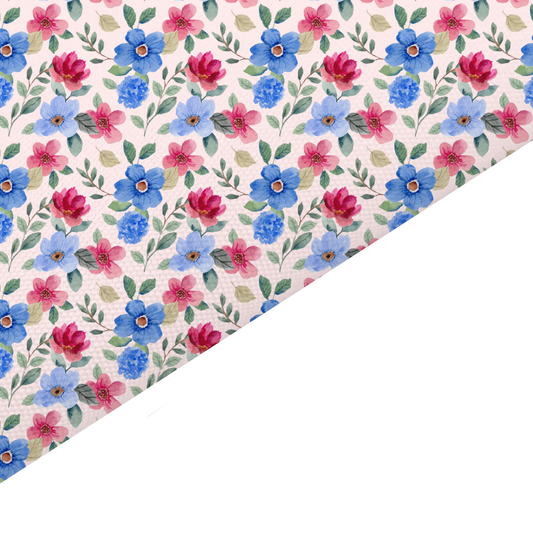 Watercolour Floral Canvas And Felt Backed Fabric - SKU G8