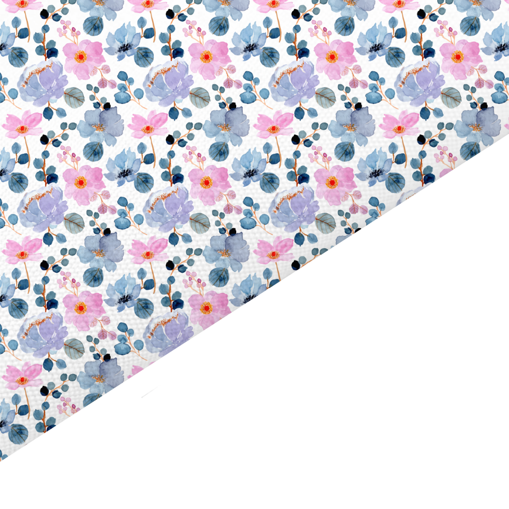 Watercolour Floral Canvas And Felt Backed Fabric - SKU G9