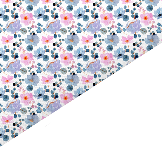 Watercolour Floral Canvas And Felt Backed Fabric - SKU G9