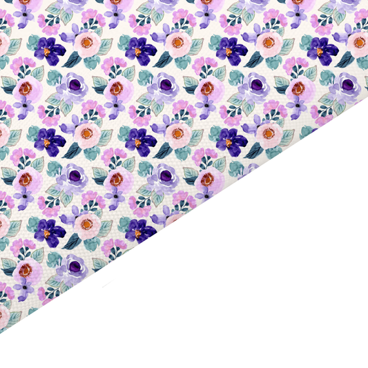 Watercolour Floral Canvas And Felt Backed Fabric - SKU G10