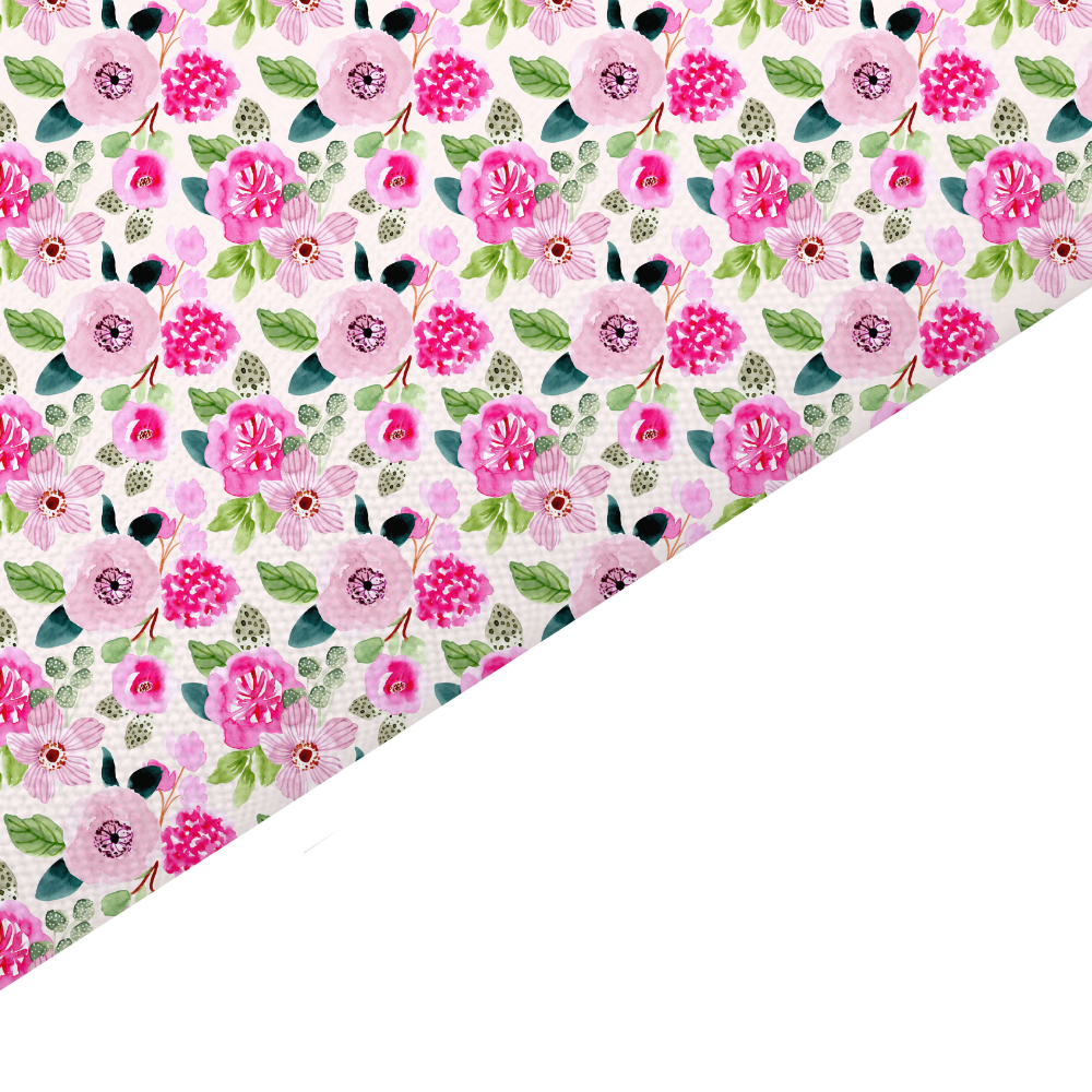 Watercolour Floral Canvas And Felt Backed Fabric - SKU G11