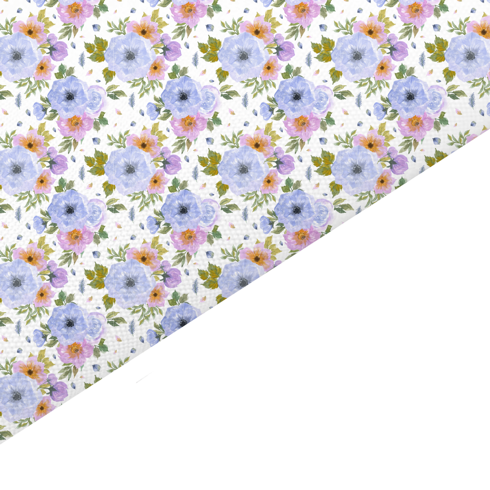 Watercolour Floral Canvas And Felt Backed Fabric - SKU G12