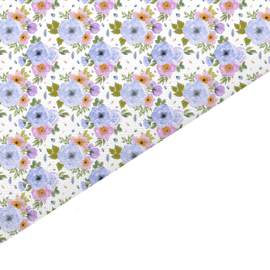 Watercolour Floral Canvas And Felt Backed Fabric - SKU G12