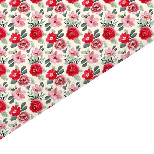 Watercolour Floral Canvas And Felt Backed Fabric - SKU G15