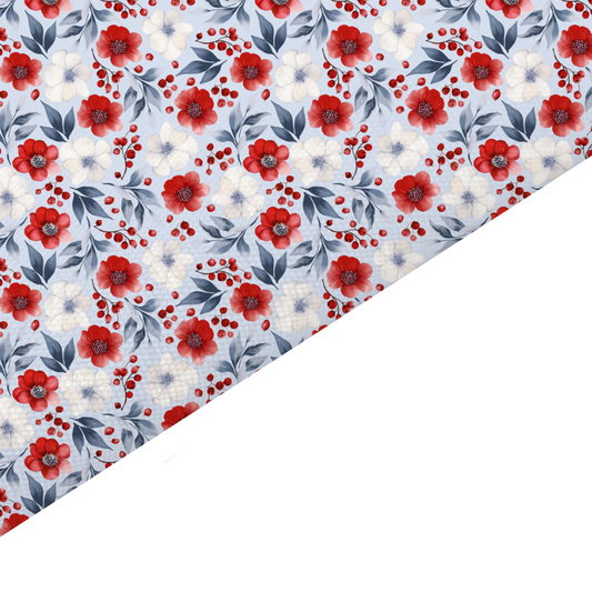 Watercolour Floral Canvas And Felt Backed Fabric - SKU F95