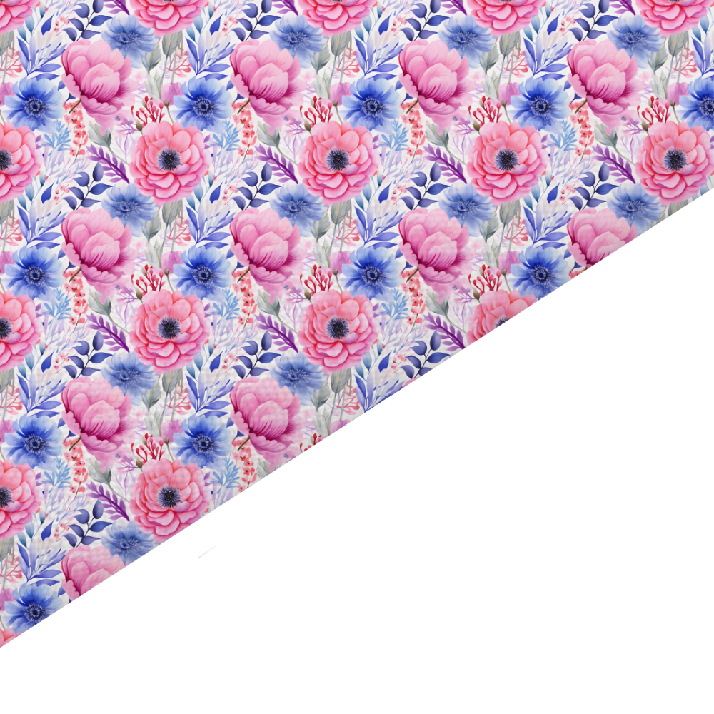 Watercolour Floral Canvas And Felt Backed Fabric - SKU G16