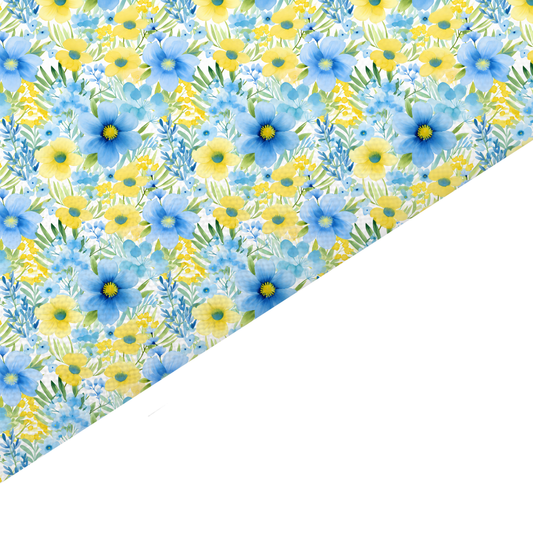 Watercolour Floral Canvas And Felt Backed Fabric - SKU G18