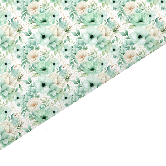 Watercolour Floral Canvas And Felt Backed Fabric - SKU F93