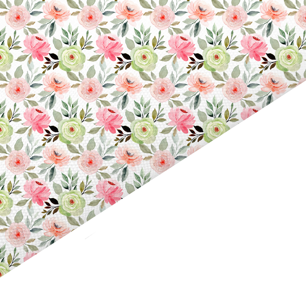 Watercolour Floral Canvas And Felt Backed Fabric - SKU G6