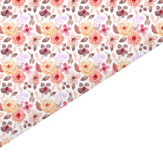 Watercolour Floral Canvas And Felt Backed Fabric - SKU G5