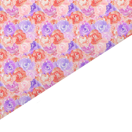 Watercolour Floral Canvas And Felt Backed Fabric - SKU F89