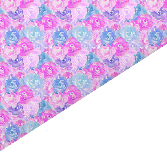 Watercolour Floral Canvas And Felt Backed Fabric - SKU F88