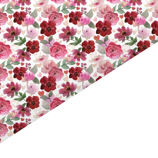 Watercolour Floral Canvas And Felt Backed Fabric - SKU F97