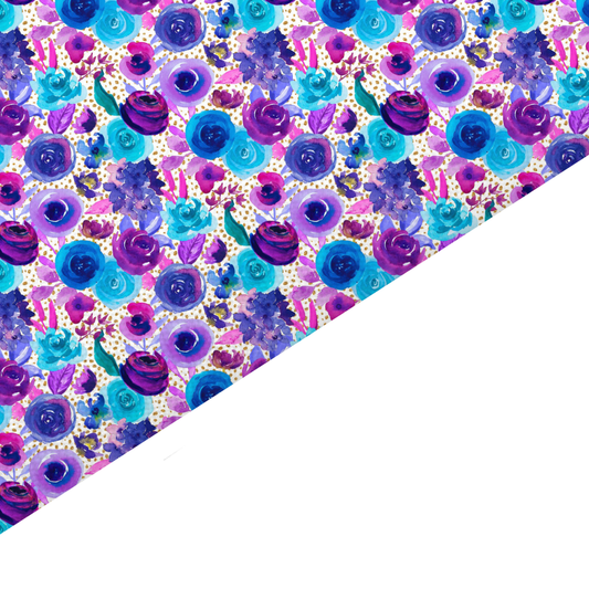 Watercolour Floral Canvas And Felt Backed Fabric - SKU F91