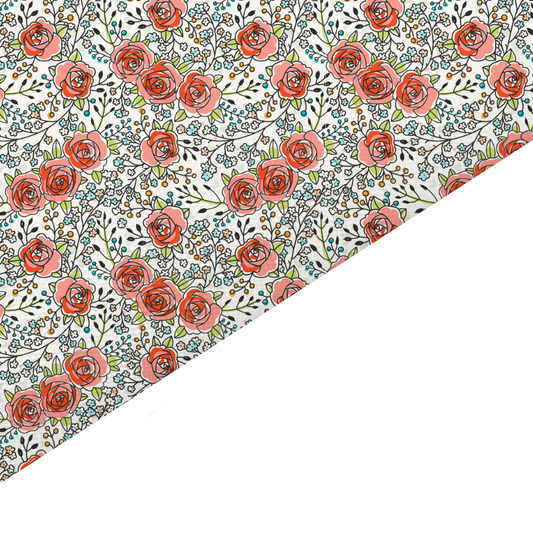 Rose Canvas And Felt Backed Fabric - SKU G24