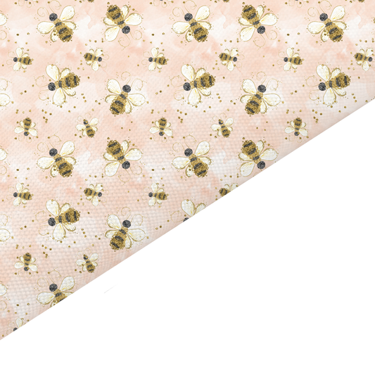 Bee Canvas And Felt Backed Fabric - SKU G69