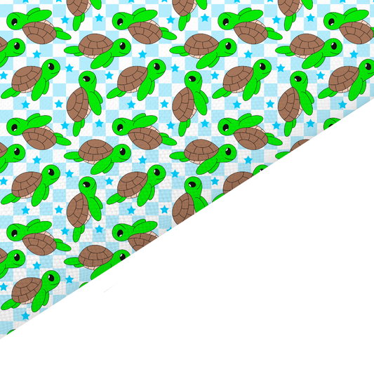 Turtle Canvas And Felt Backed Fabric - SKU H13