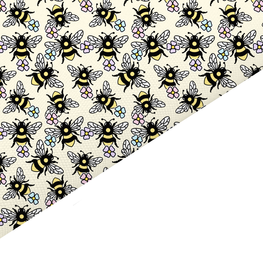 Bee Canvas And Felt Backed Fabric - SKU H18