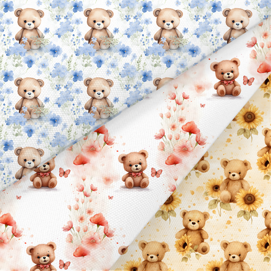 Teddy Bear Printed Fabric