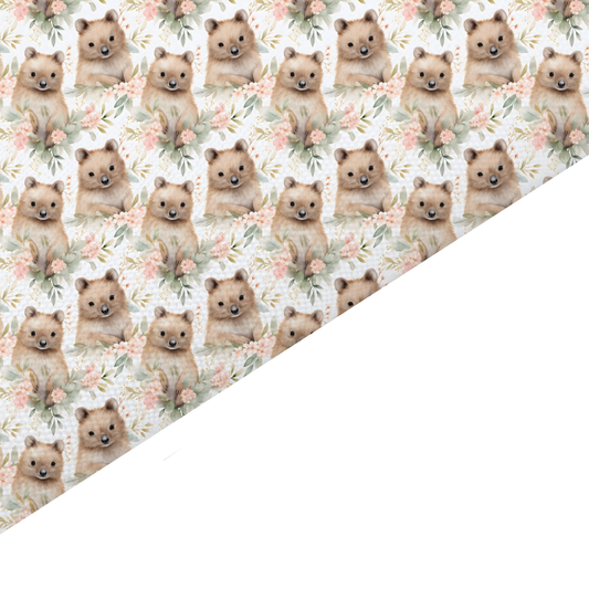 Quokka Canvas And Felt Backed Fabric - SKU H30