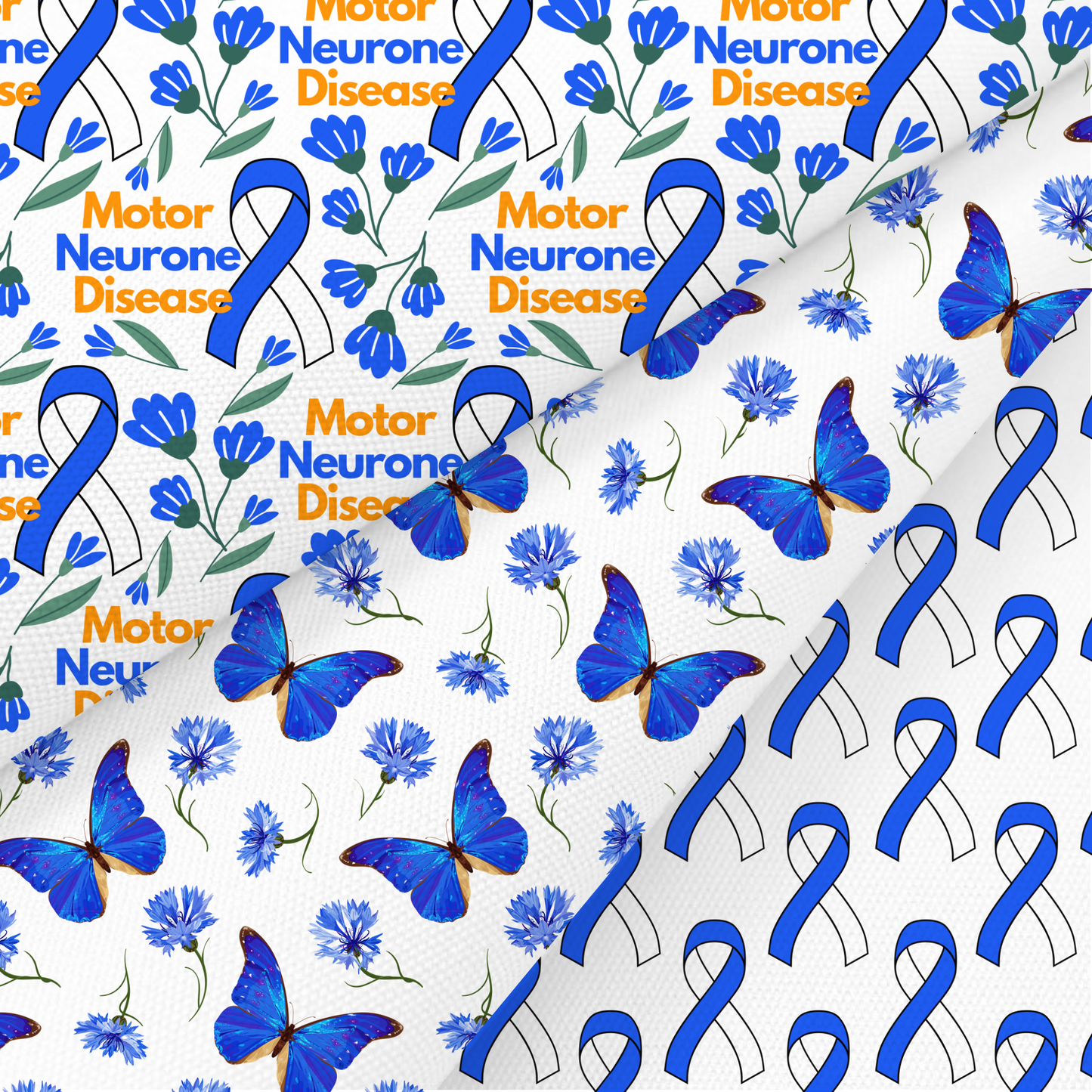 Motor Neurone Disease Awareness Printed Fabric