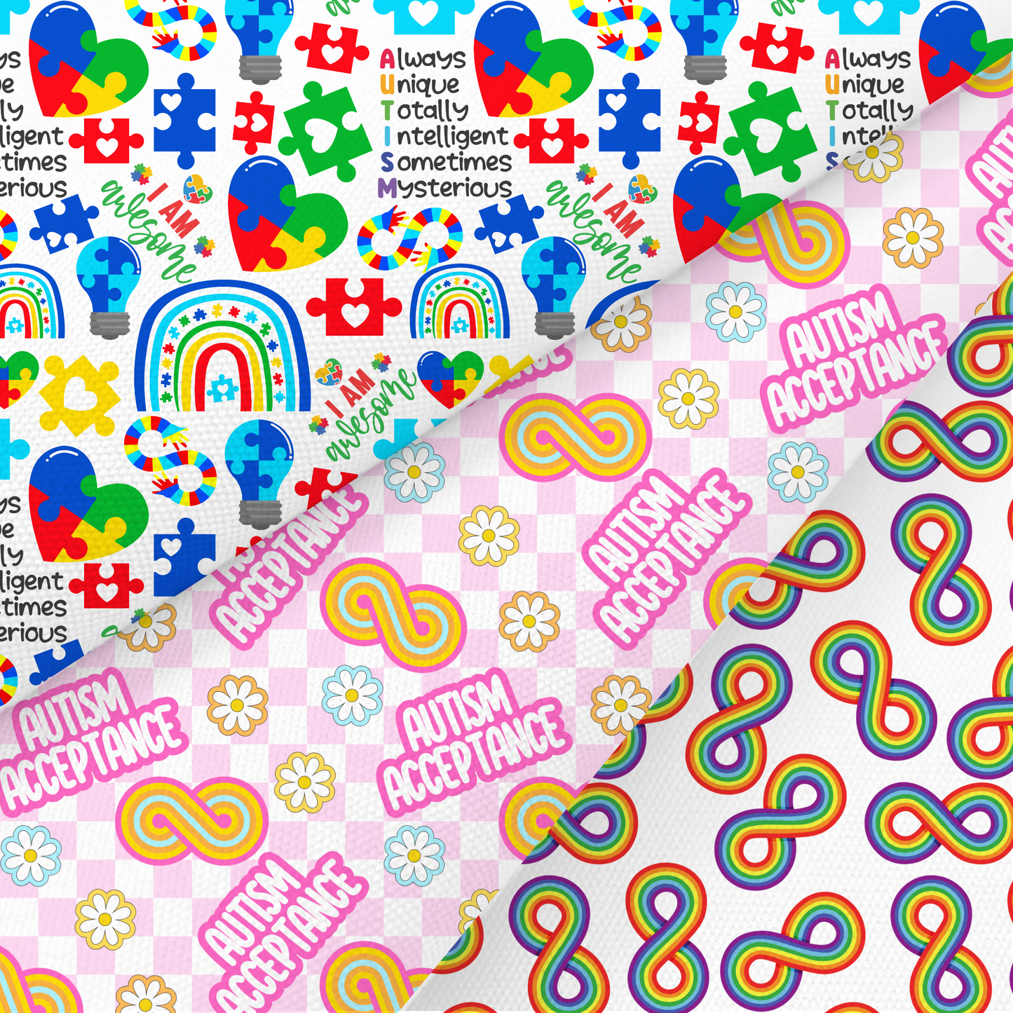 Autism Awareness Printed Fabric