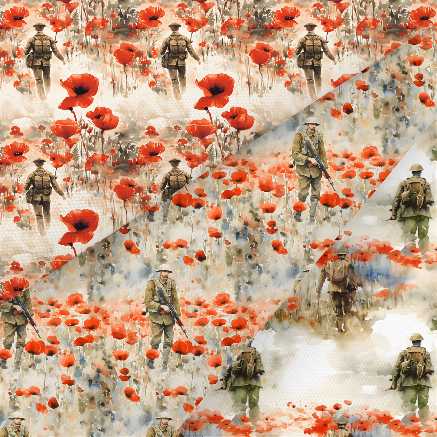 Remembrance Day Printed Fabric