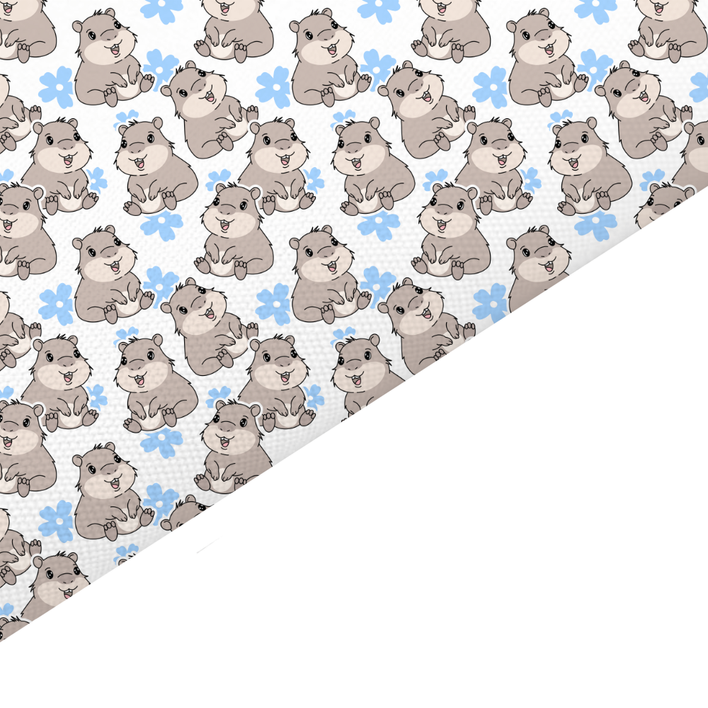 Capybara Canvas And Felt Backed Fabric - SKU H52