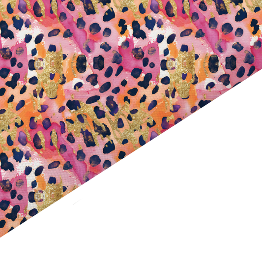 Glitter Animal Print Canvas And Felt Backed Fabric - SKU H74