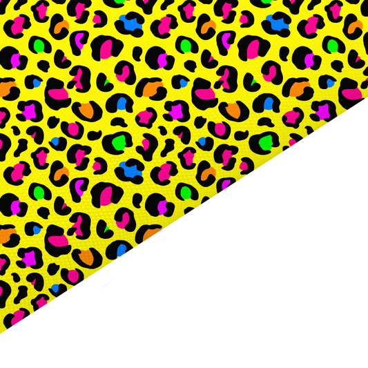 Yellow Leopard Print Canvas And Felt Backed Fabric - SKU H84