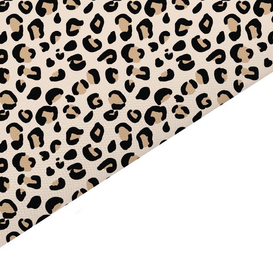 Leopard Print Canvas And Felt Backed Fabric - SKU H86