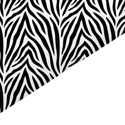 Zebra Print Canvas And Felt Backed Fabric - SKU H88