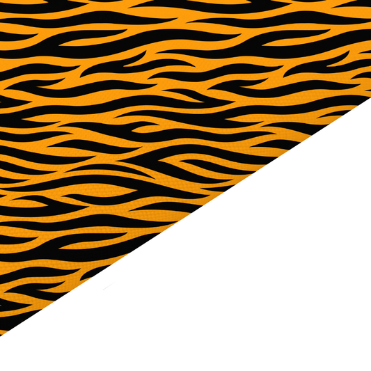 Tiger Print Canvas And Felt Backed Fabric - SKU H90