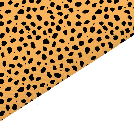 Cheetah Print Canvas And Felt Backed Fabric - SKU H91