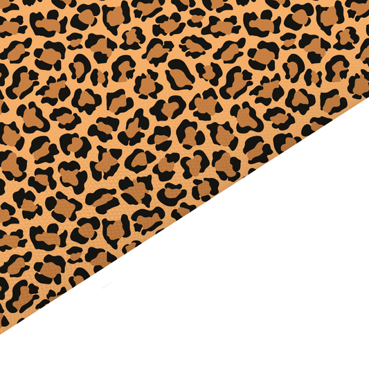 Leopard Print Canvas And Felt Backed Fabric - SKU H92