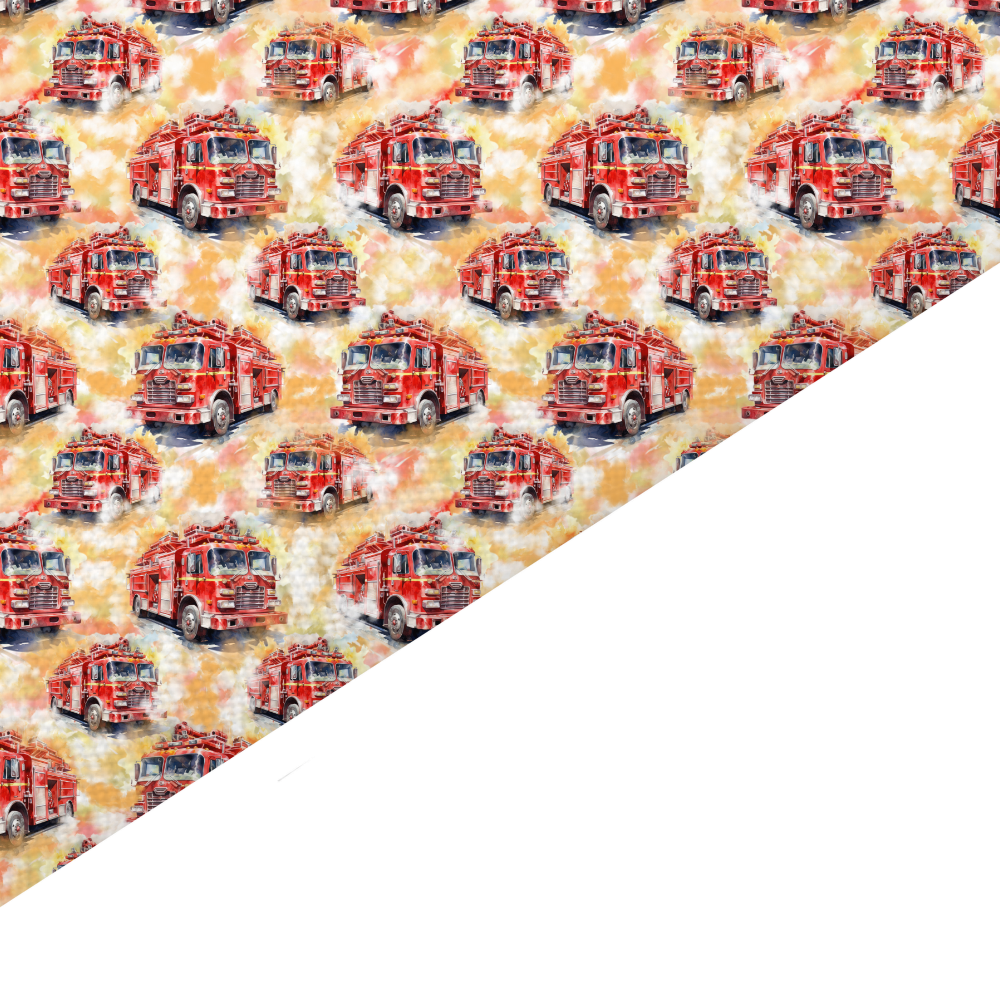 Fire Engine Canvas And Felt Backed Fabric - SKU J1