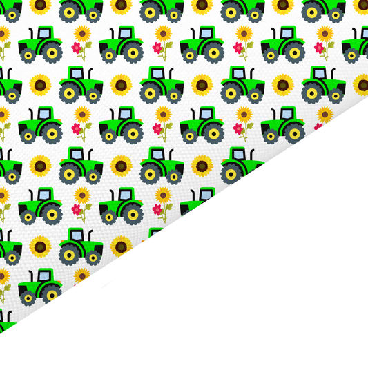 Tractor Canvas And Felt Backed Fabric - SKU J12