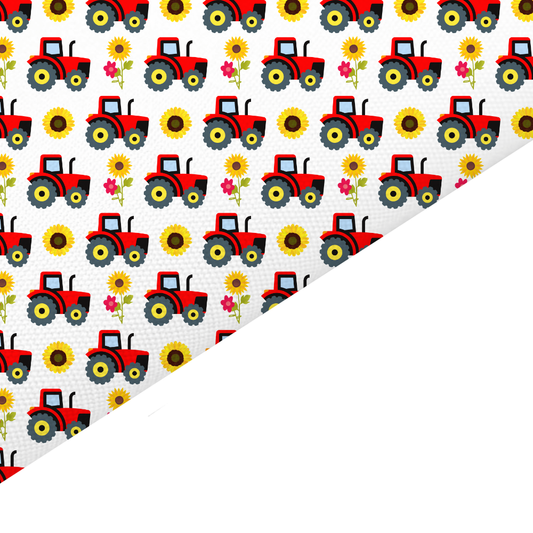 Tractor Canvas And Felt Backed Fabric - SKU J13