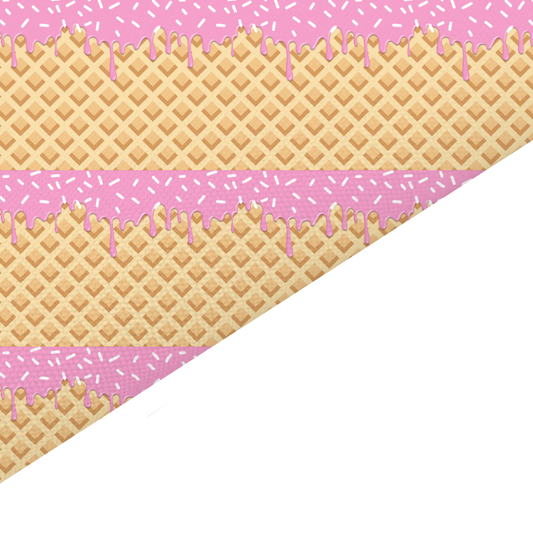 Ice Cream Canvas And Felt Backed Fabric - SKU J73