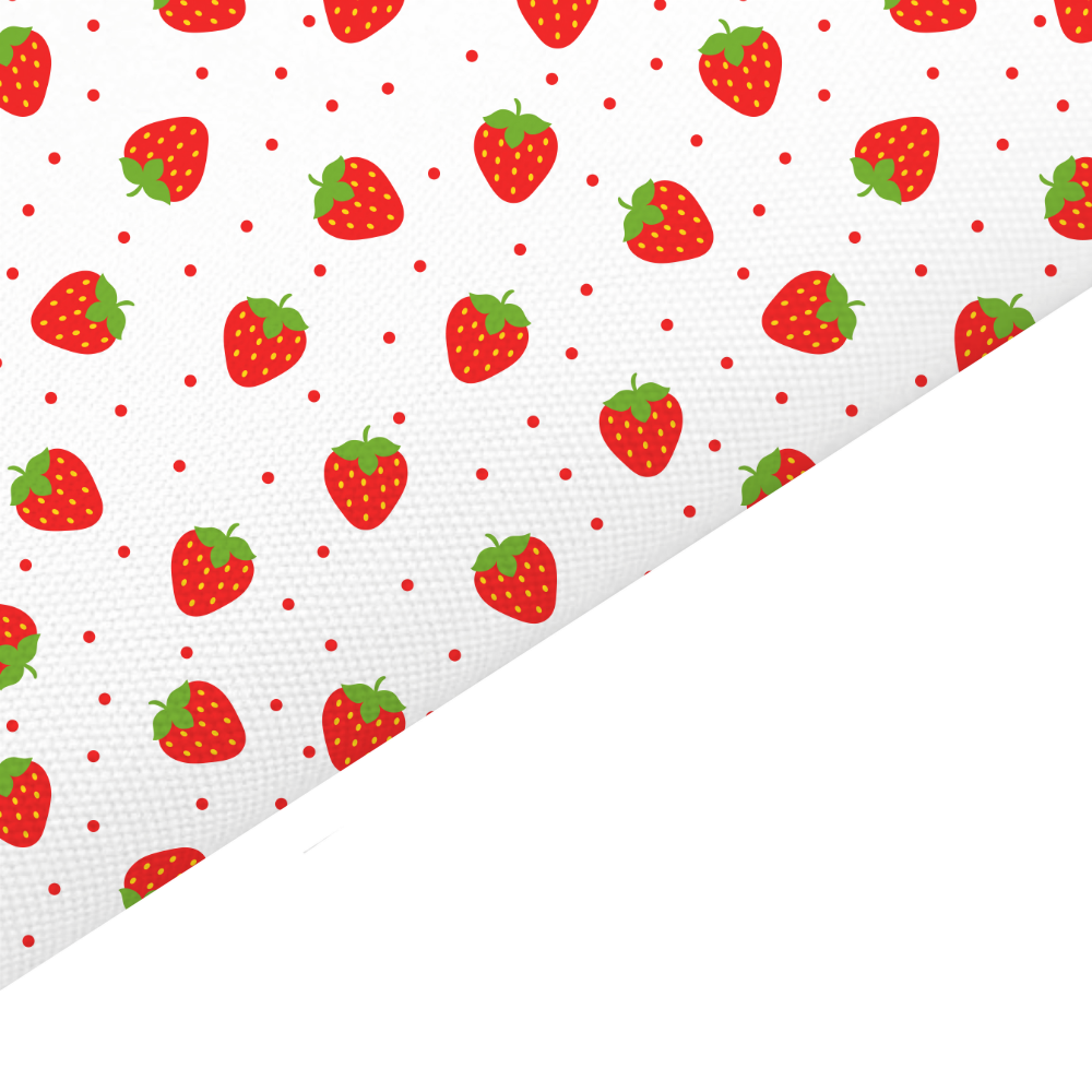 Strawberry Canvas And Felt Backed Fabric - SKU K21