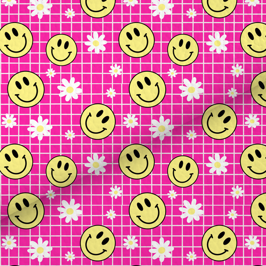 Pink Smileys Leatherette